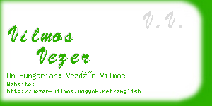 vilmos vezer business card